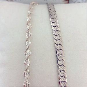 VINTAGE 90s Set of 2 Sterling Silver Italian Bracelets